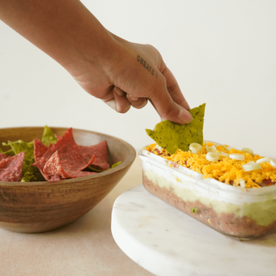 7 Layer Dip With Tri Color Nachos