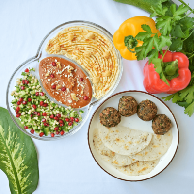 Deconstructed Falafel With Pita