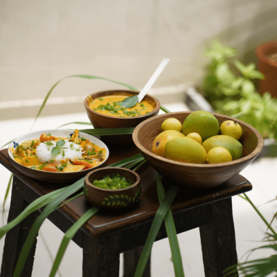 Green Mango Curry With Rice - Aamti